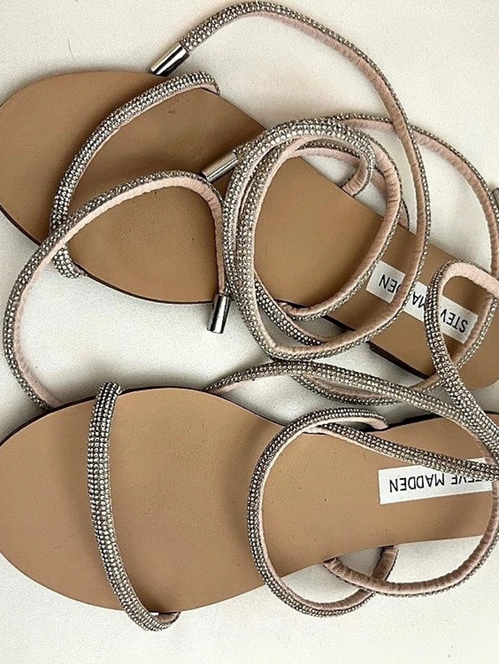 Steve Madden Twirl-R Rhinestone Sandals Pink US 6